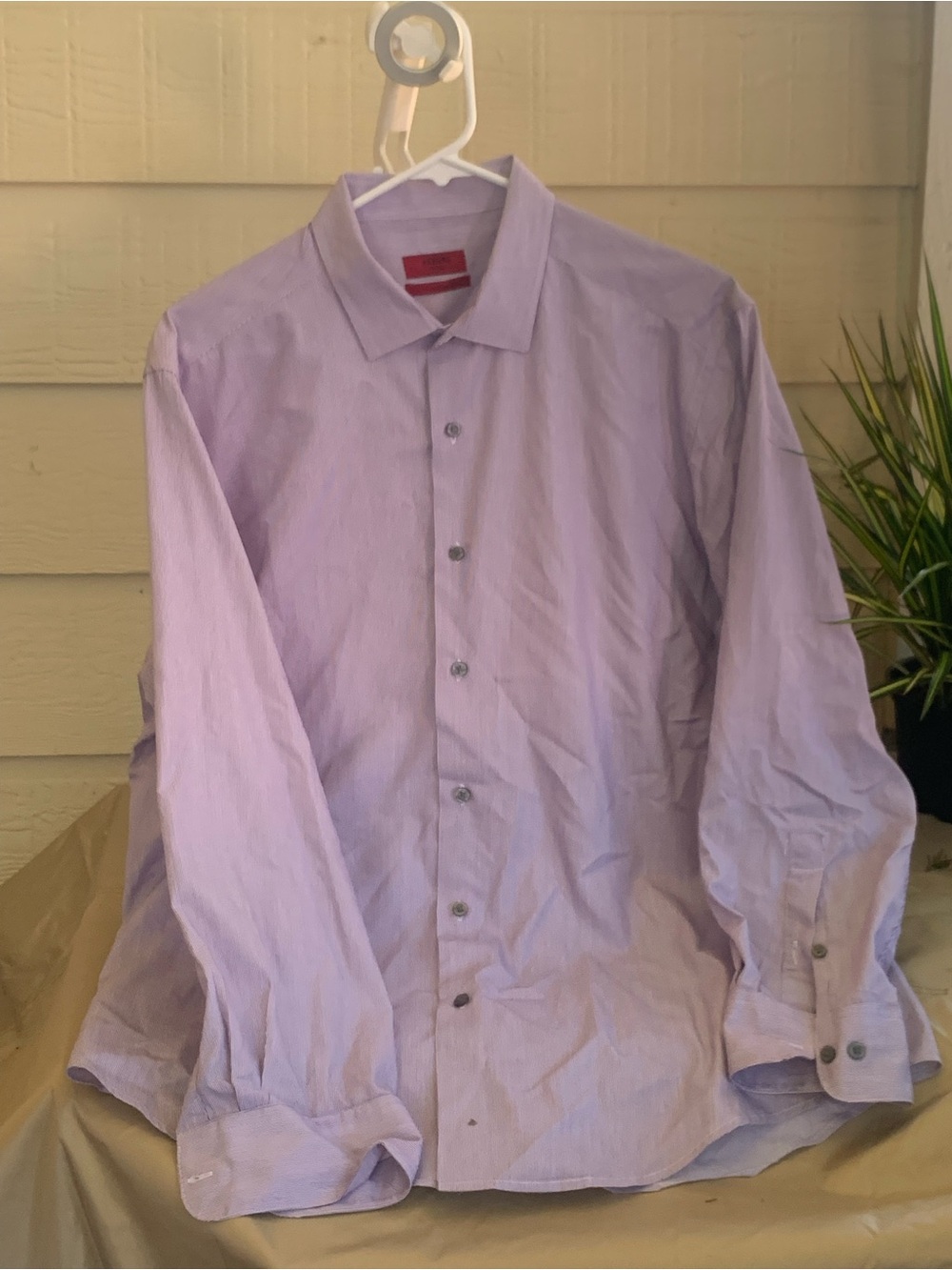 Alfani Lavender Long-Sleeve Dress Shirt